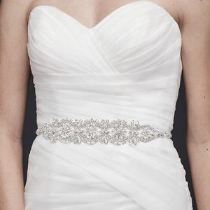 David's Bridal Pearl and Crystal Sash